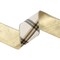LaRibbons 4" - 2 1/2" Wired Ribbon | Ivory/Black/Gold Bias Cut Plaid | 5 Yard Roll